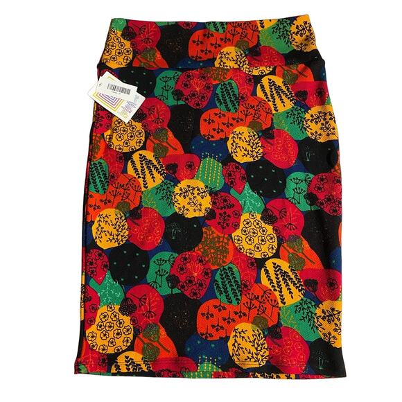 LulaRoe Cassie Pencil Bold Multi Abstract Pattern Skirt WMN'S M NWT - Picture 1 of 10